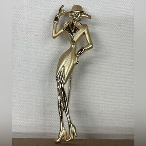 Signed AJC Woman in Heels Brooch {Vintage}